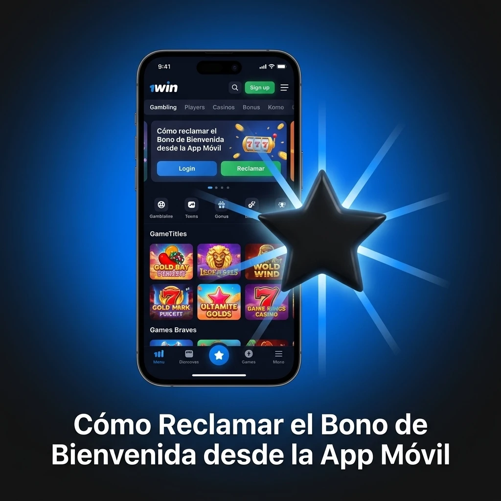 Guía para reclamar bono de bienvenida en app móvil 1win para Android e iOS paso a paso