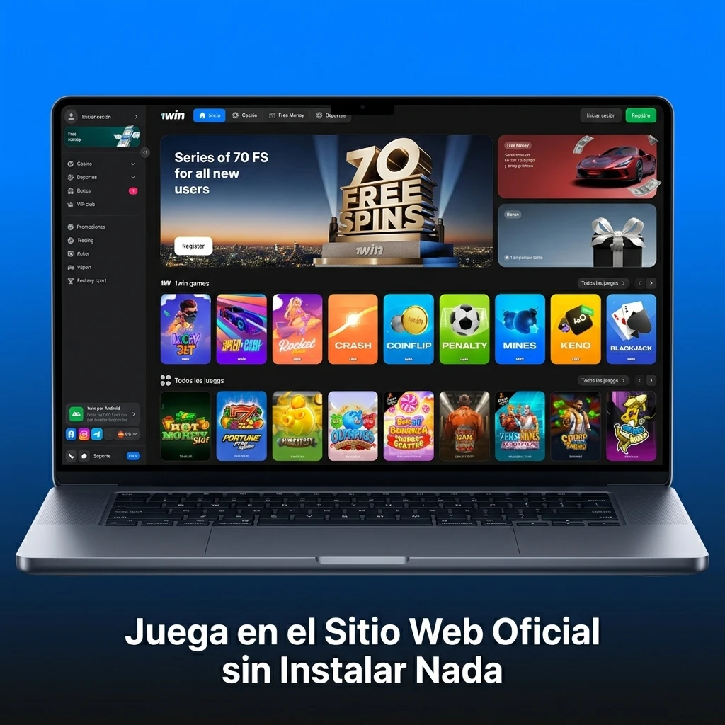 Sitio web oficial de apuestas accesible desde el navegador sin instalar nada, con casino y juegos