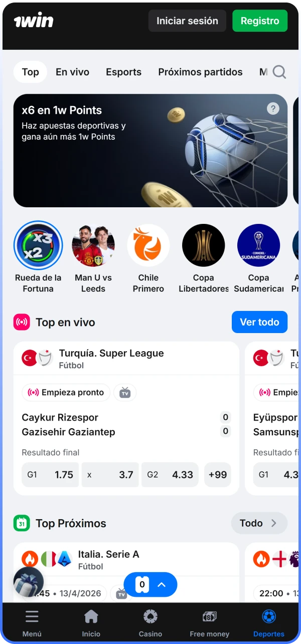 Mercados de apuestas y eventos en vivo en el sitio oficial de 1win.
